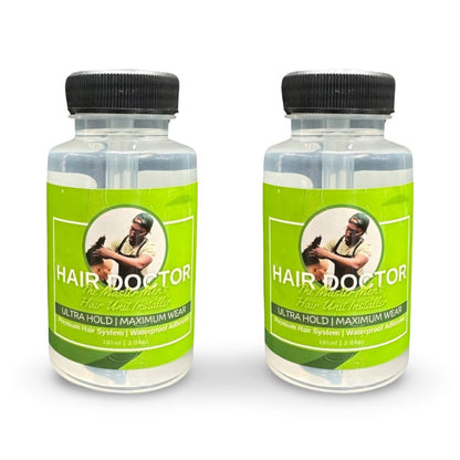 PREMIUM LUXURY ADHESIVE HOLD FOR HAIR UNIT INSTALLATION LONG LASTING BY DOCTOR TJ BARBER BROOKLYN NYC WATERPROOF ATHLETES WASHES OUT EASILY RESIDUE FREE TESTOMINALS REVIEWS